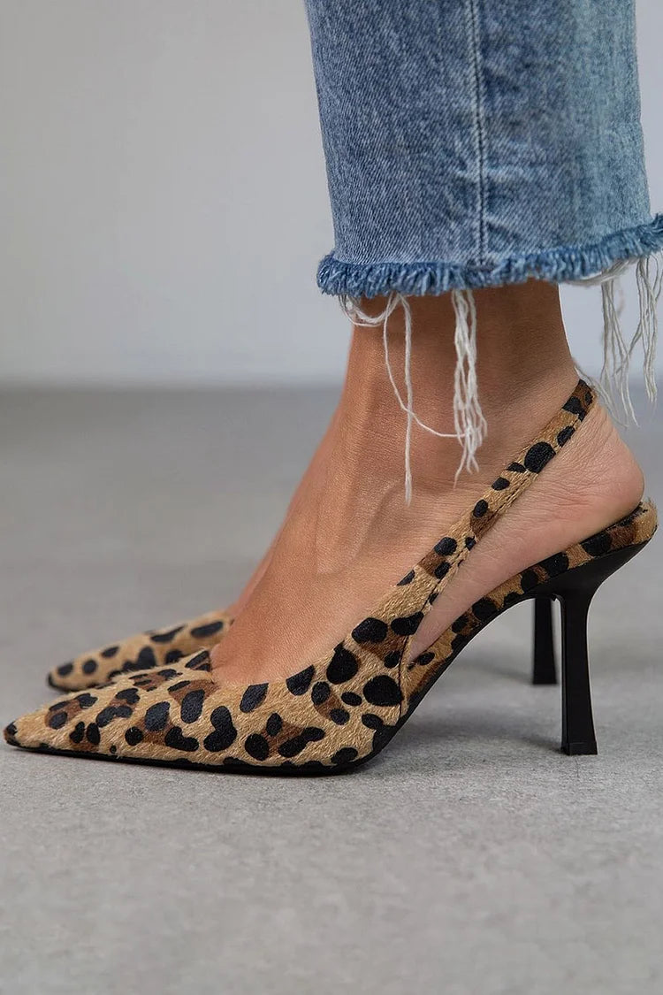 Fiona | D’Orsay Leopard Heels