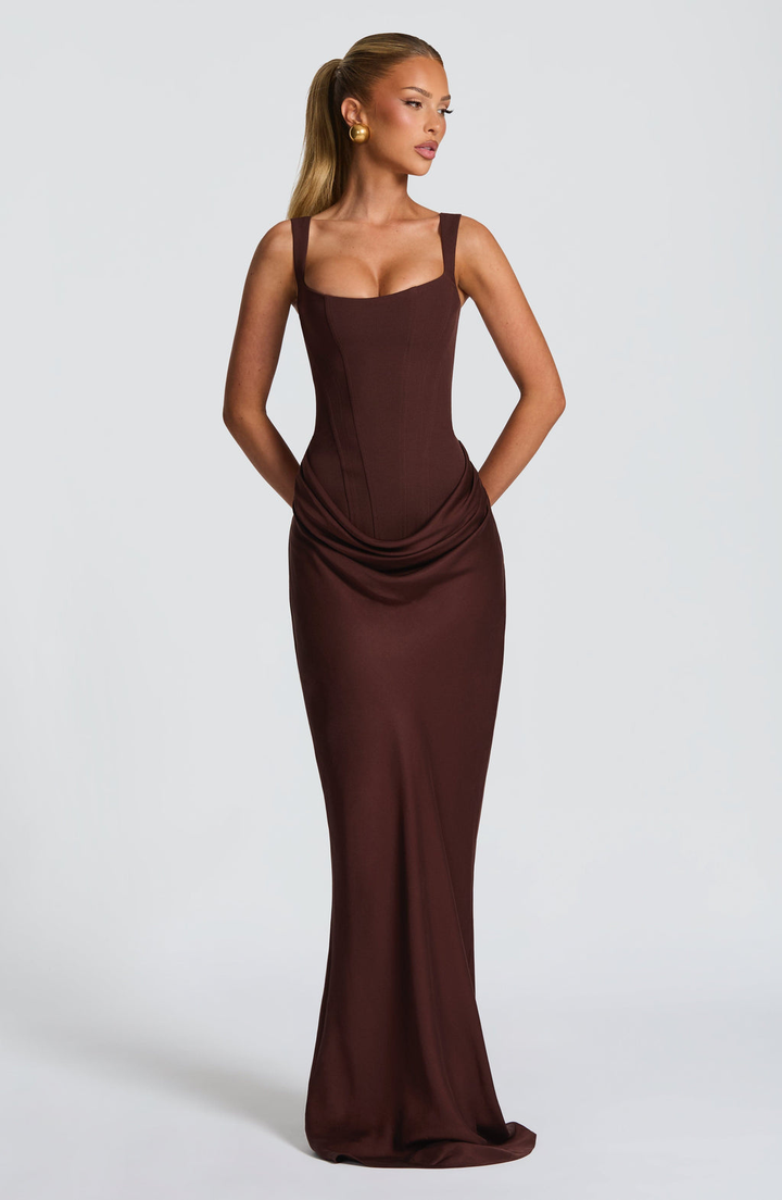 Elena | Sculpted Corset Maxi Dress
