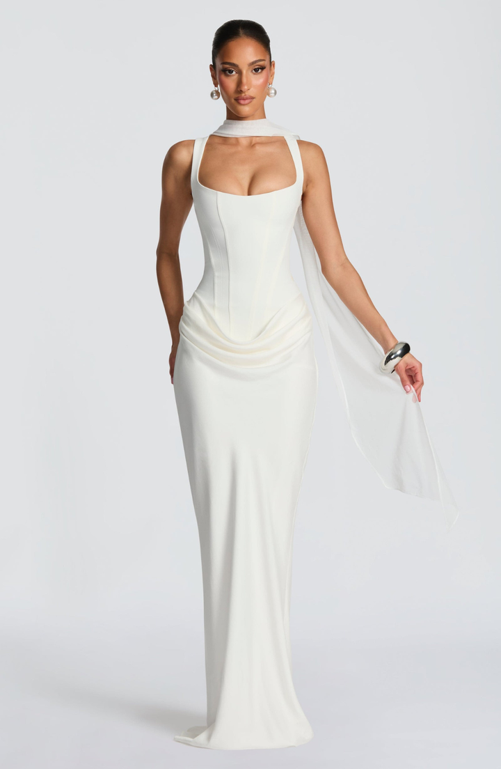 Elena | Sculpted Corset Maxi Dress