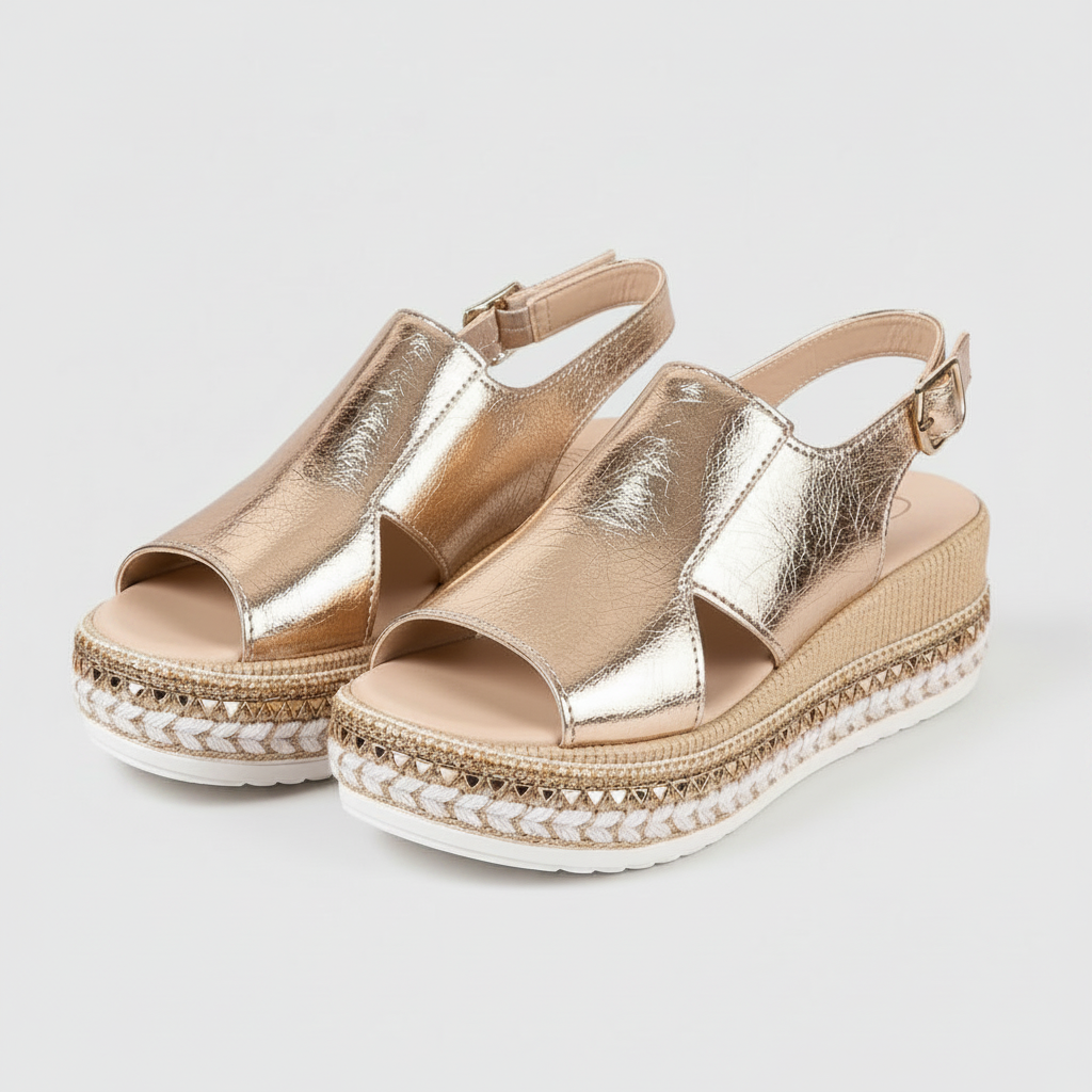 Veronica | Orthopaedic Sandals (Gold)