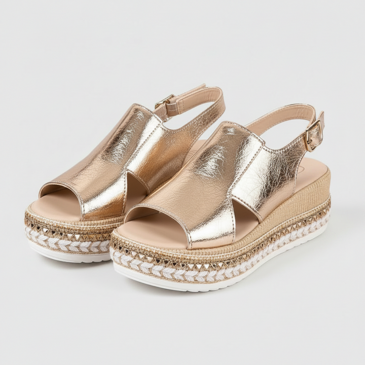 Veronica | Orthopaedic Sandals (Gold)
