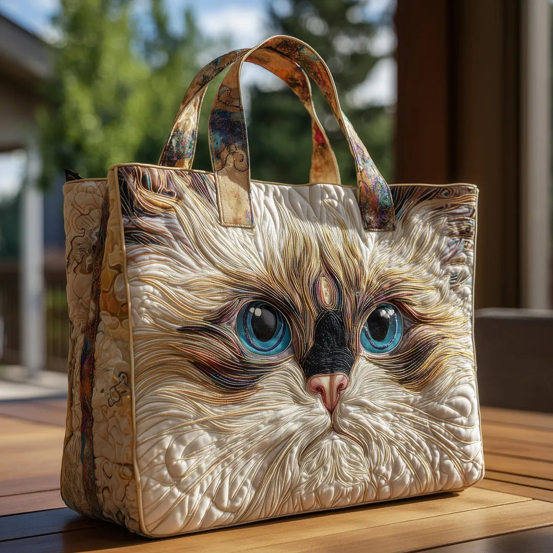 Lorelai | Artisan Bag with White Cat