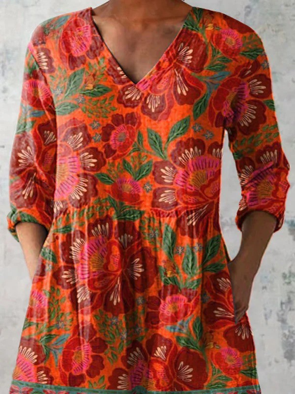Leslie | Long V-Neck Blouse