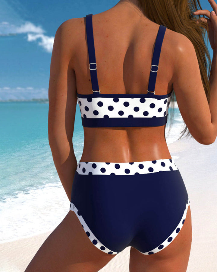 Orla | High-waisted patchwork bikini
