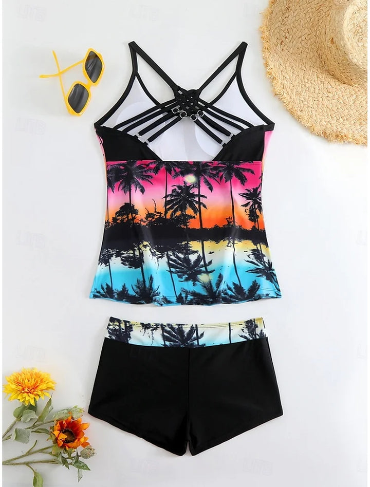 Havana | Tropical Print Tankini Set