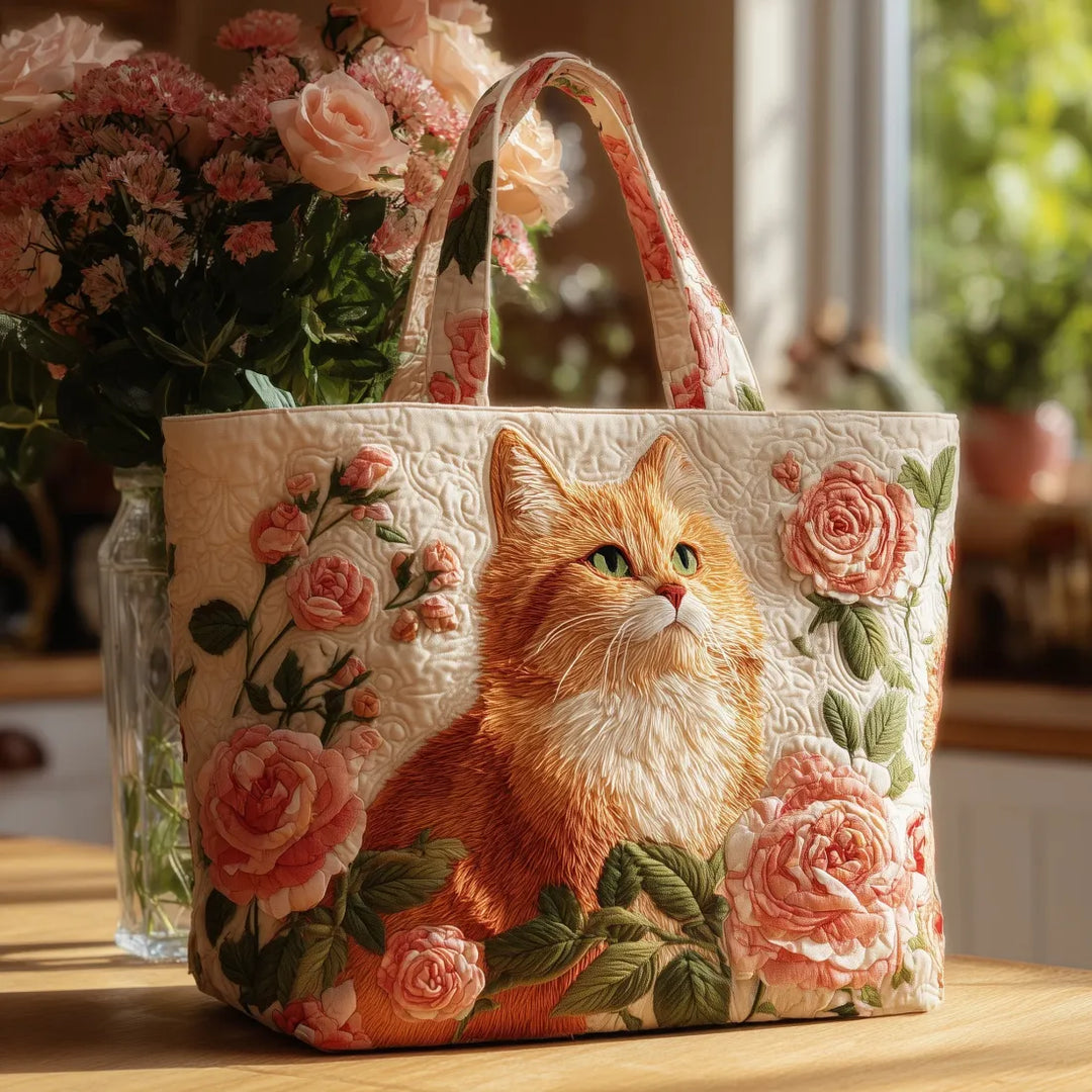 Olivia | Handmade Cat Bag with Roses