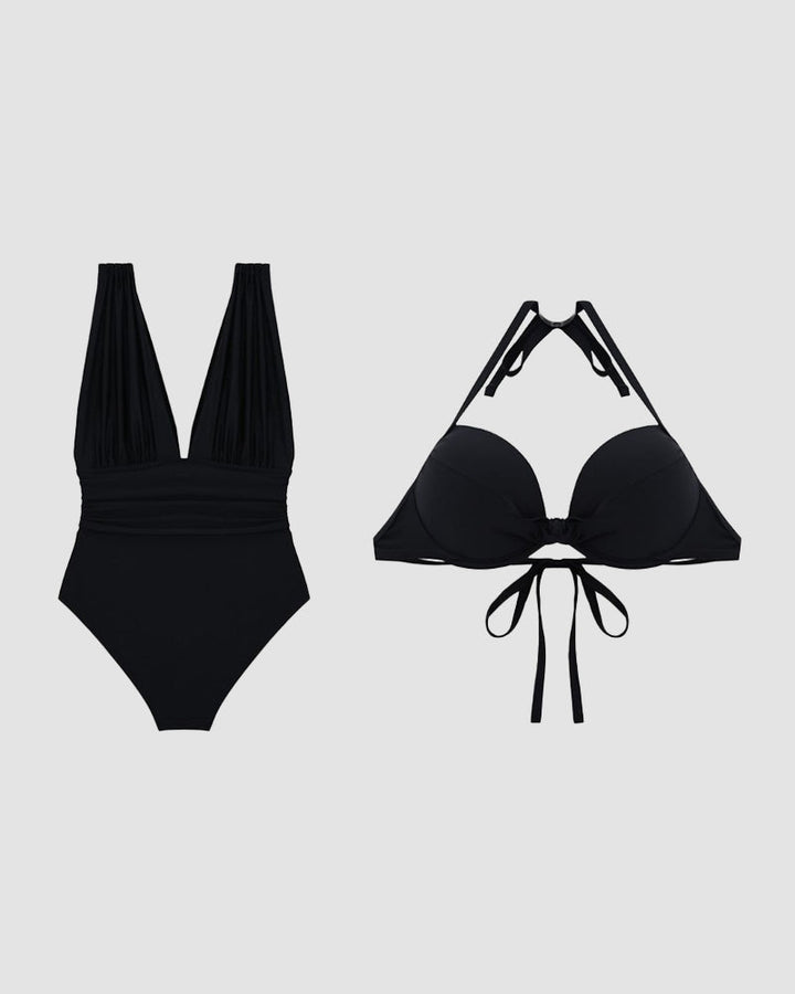 Angela | shaping Swimsuit with Deep V-Neck