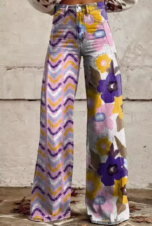 Nellie | Floral Boho Pants