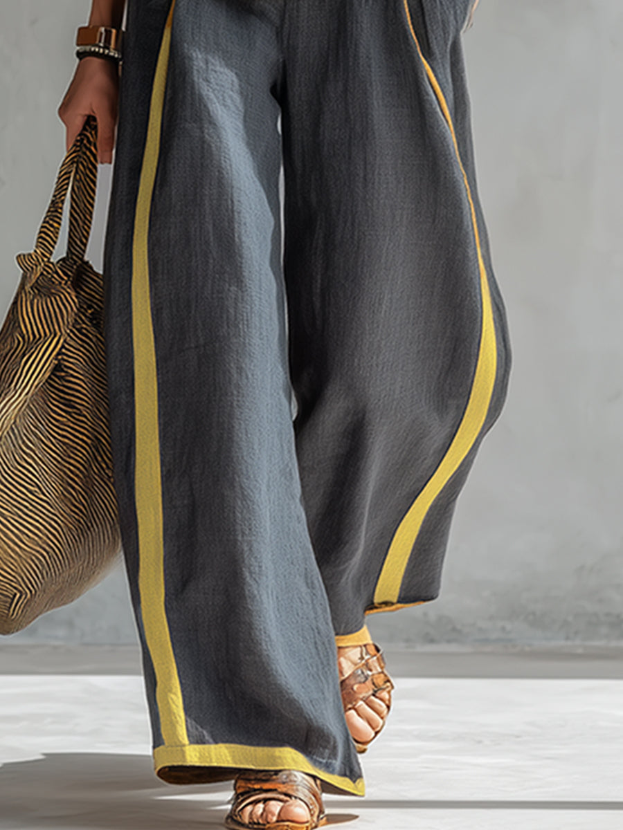 Poppy | Contrast Vest & Trouser Set