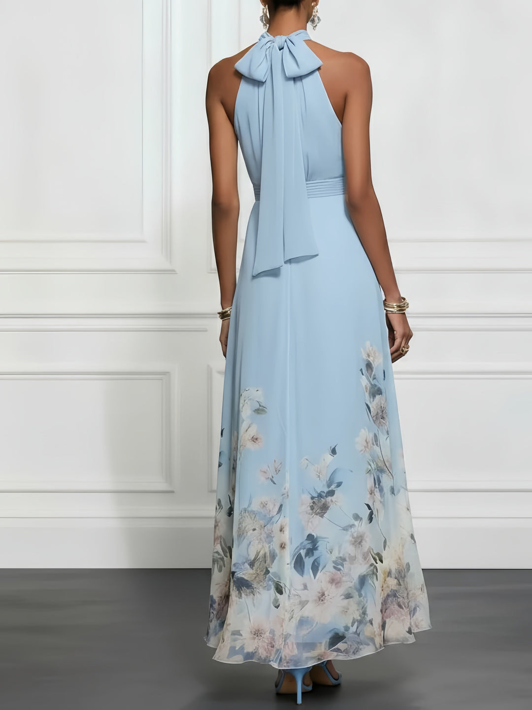 Freya | Floral Halter Maxi Dress
