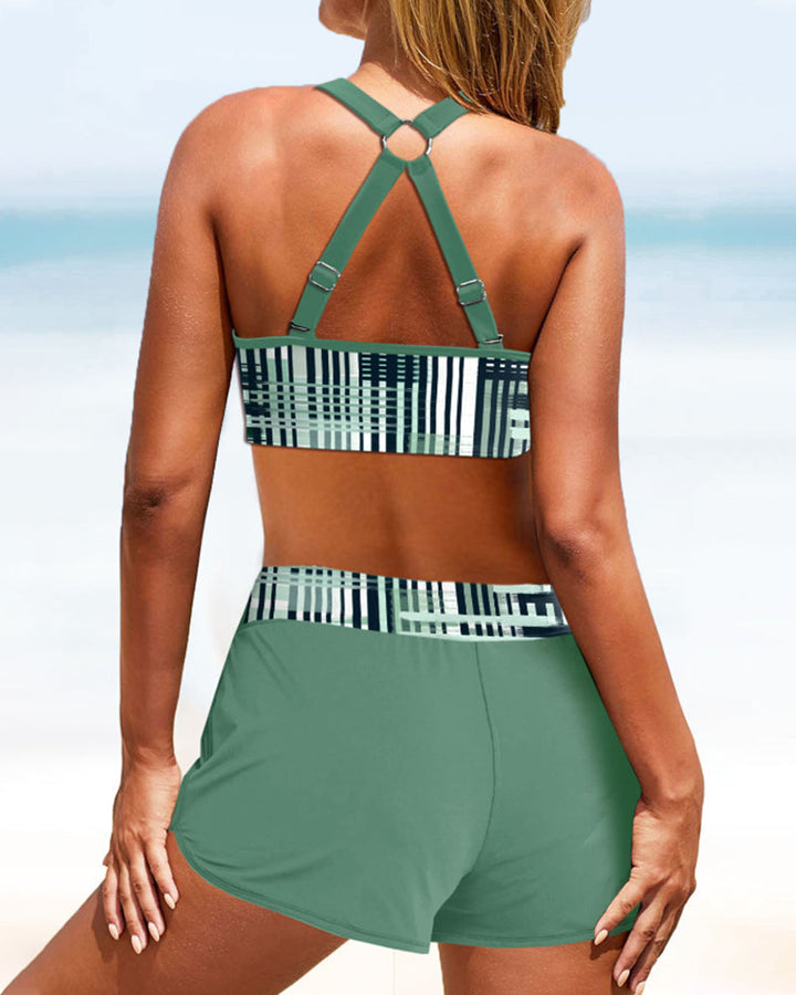 Janette | High Waist Striped Bikini