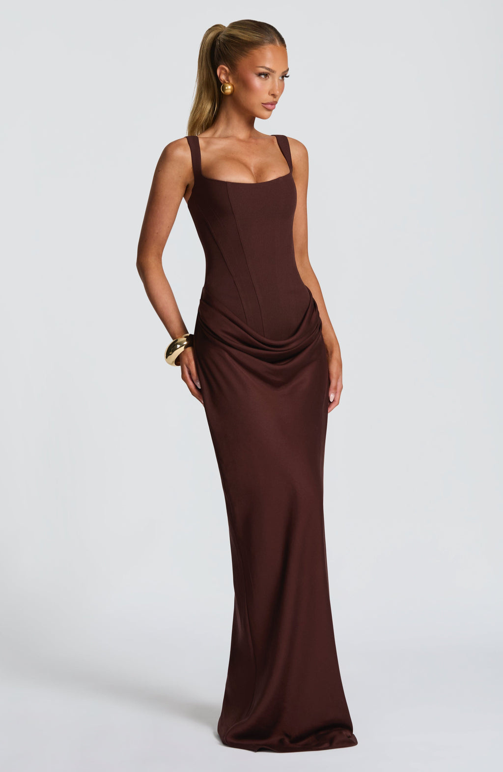 Elena | Sculpted Corset Maxi Dress