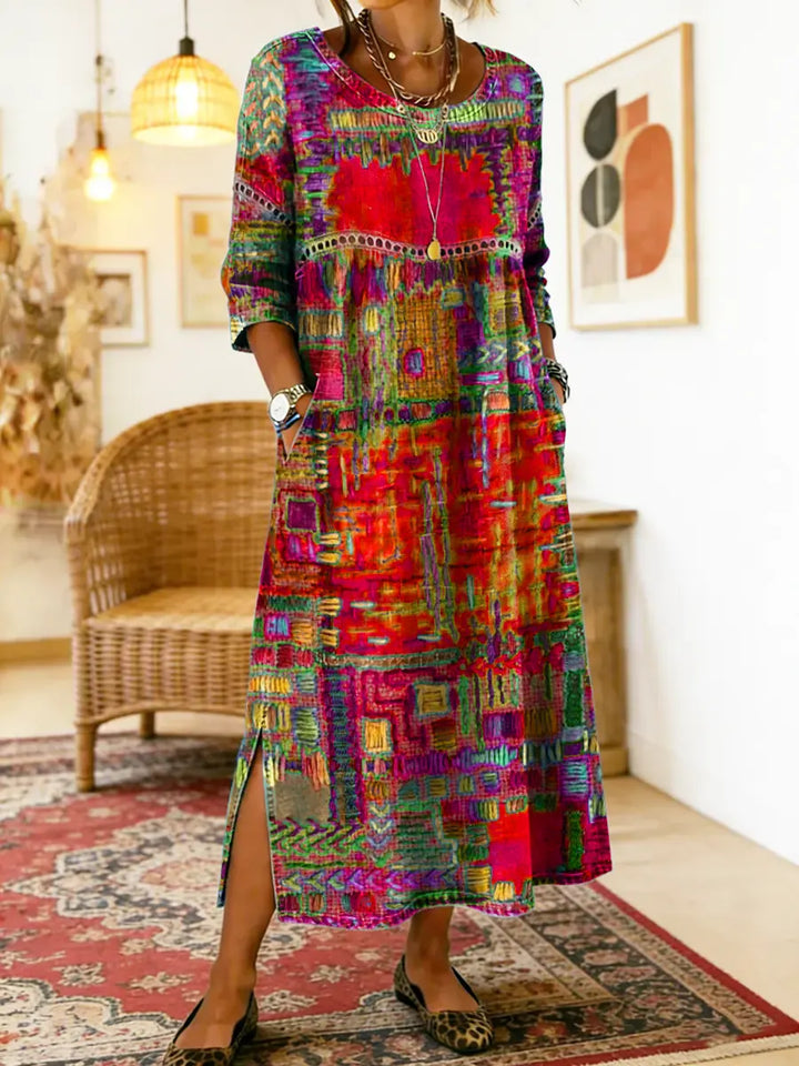 Imogen | Printed Midi Dress
