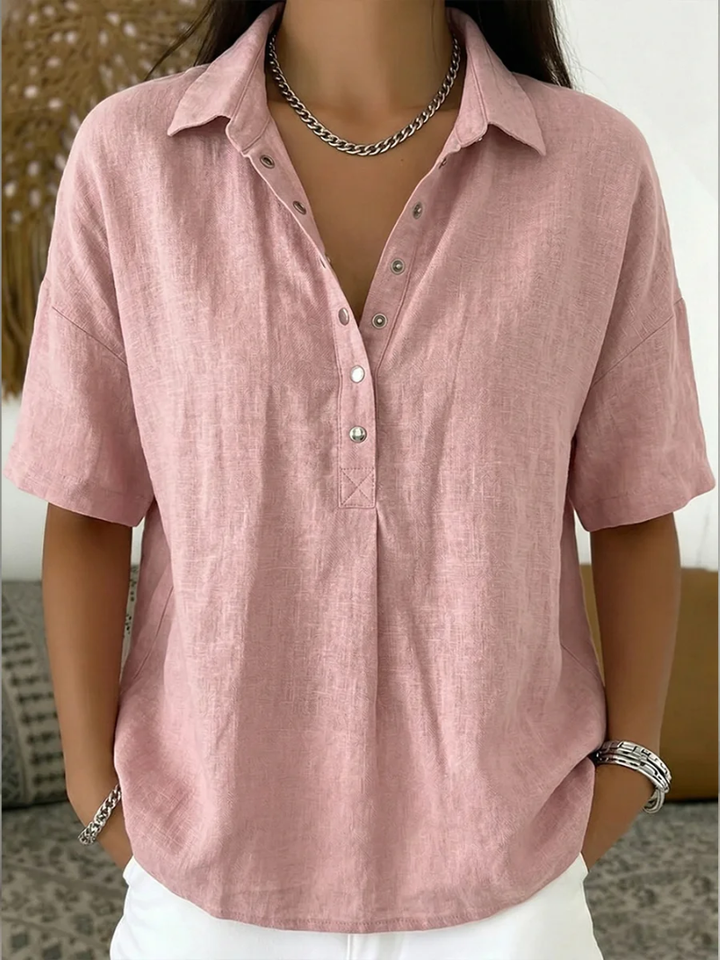 Blouse with Collar and Button Fastening