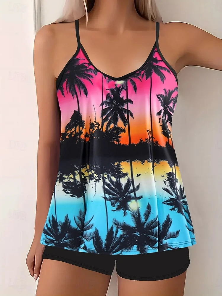 Havana | Tropical Print Tankini Set