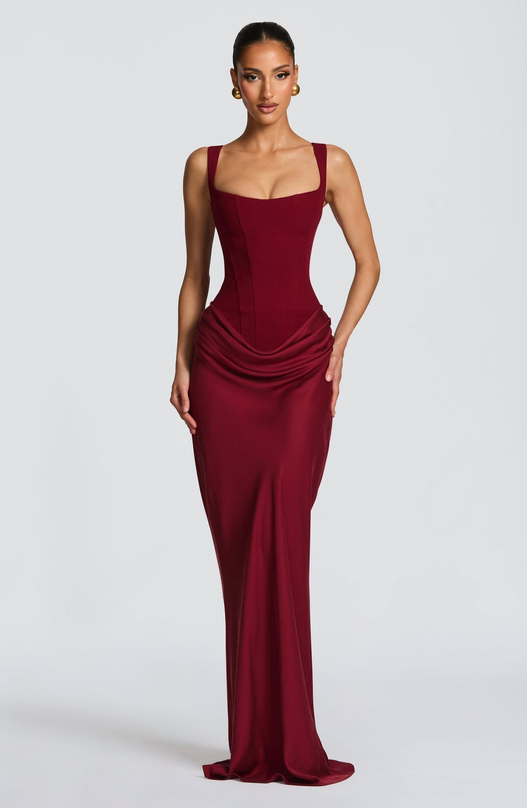 Elena | Sculpted Corset Maxi Dress