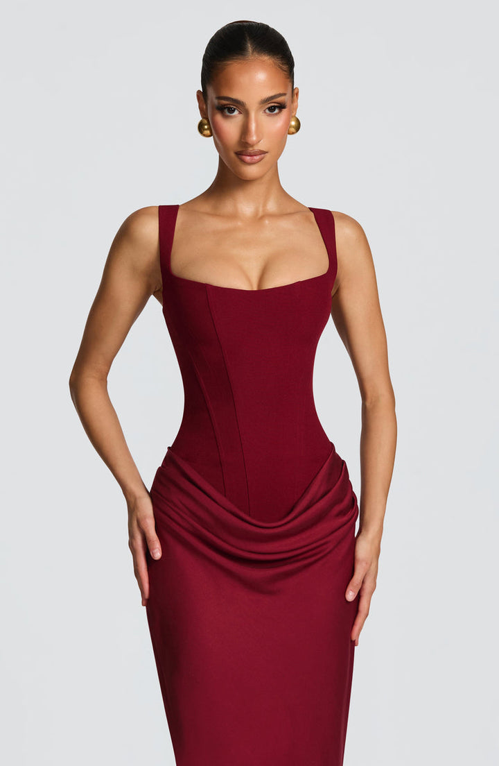 Elena | Sculpted Corset Maxi Dress