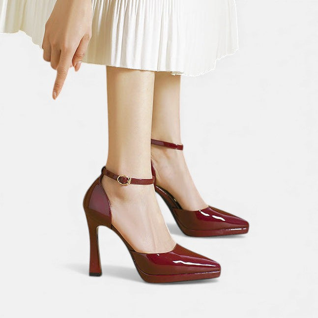 Amelia | Ankle Strap Pump Heels