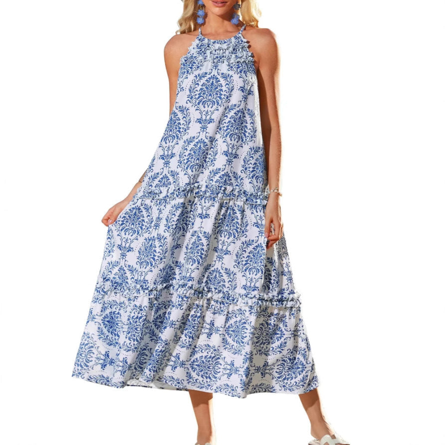 FELICITY – Chic Boho Halter Maxi Dress
