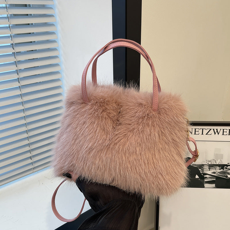 LIZZIE | Fashionable Imitation Fur Small Handbag