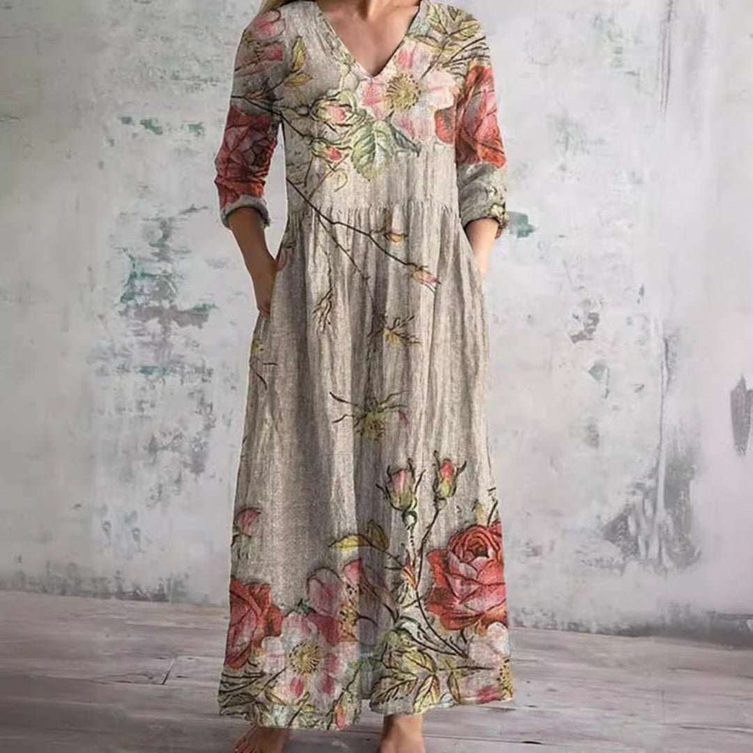 Rosalie | Vintage Floral Maxi Dress