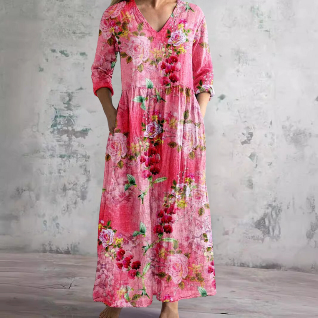 Rosalie | Vintage Floral Maxi Dress