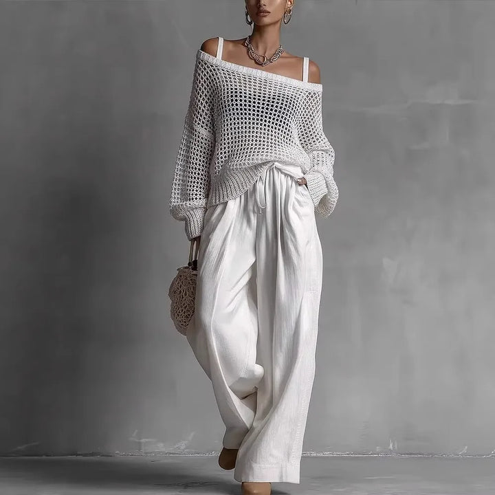 Celia | Off-Shoulder Knit Two-Piece Set