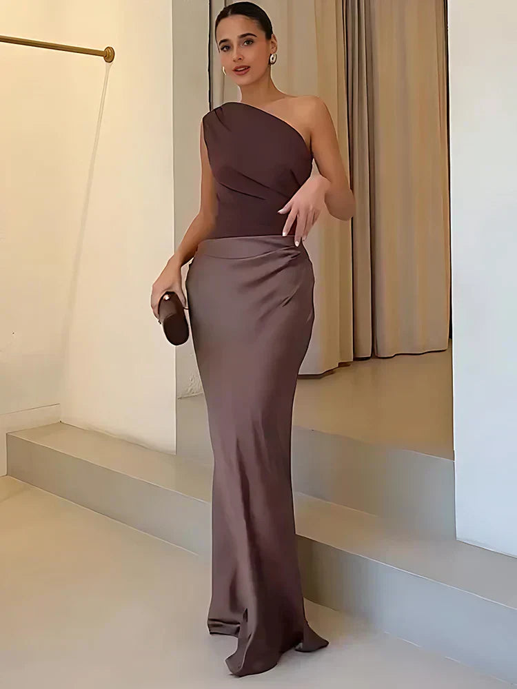 Giselle | Satin Maxi Dress