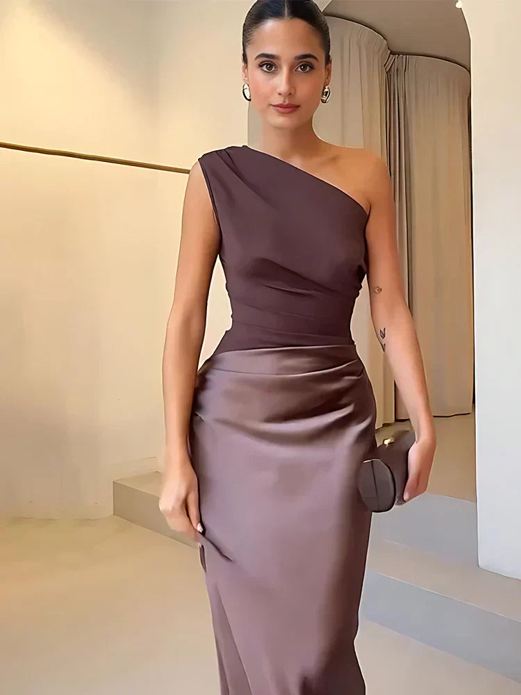 Giselle | Satin Maxi Dress