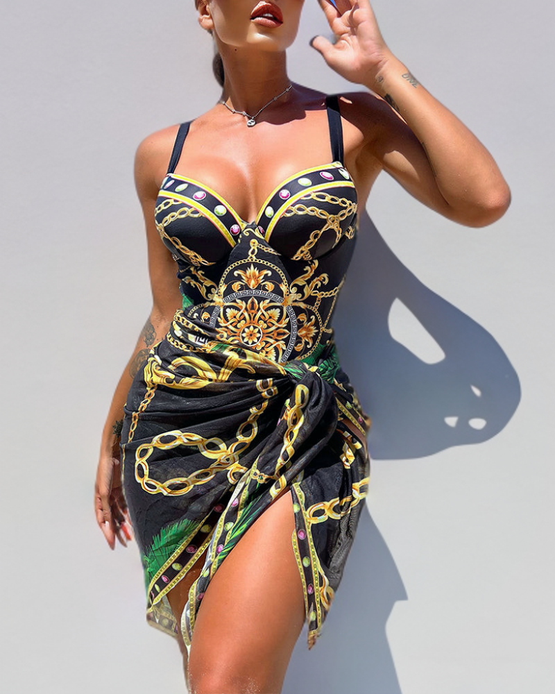 Margot | One-Piece Swimsuit with Matching Sarong