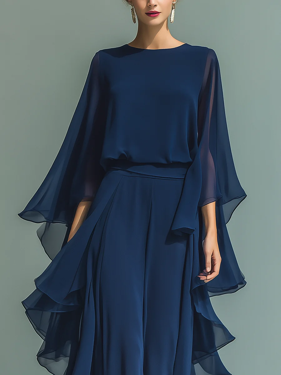Aurora | Elegant Chiffon Co-Ord Set