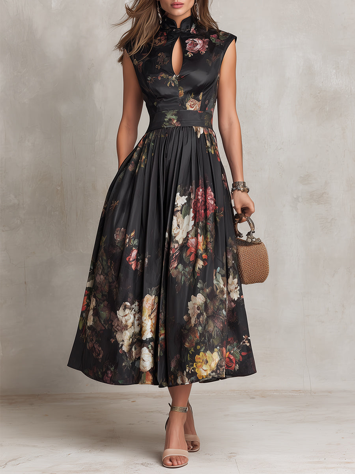 Darcie | Floral Pleated Midi Dress