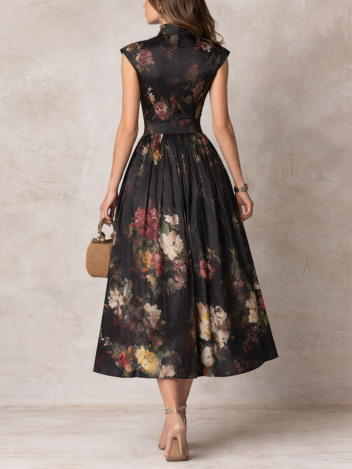 Darcie | Floral Pleated Midi Dress