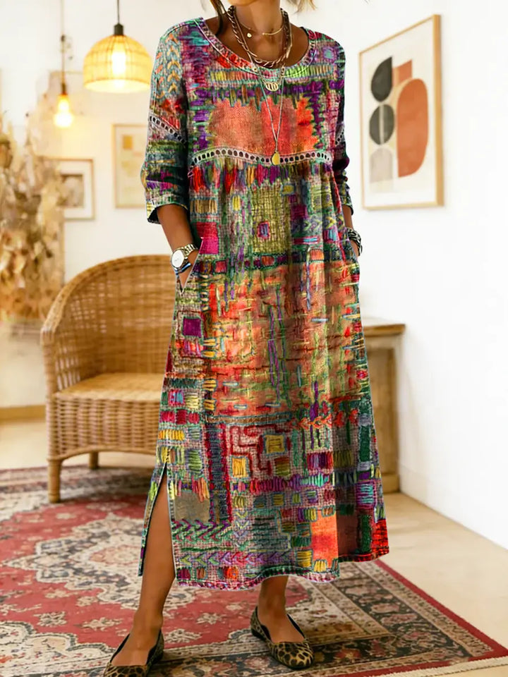 Imogen | Printed Midi Dress