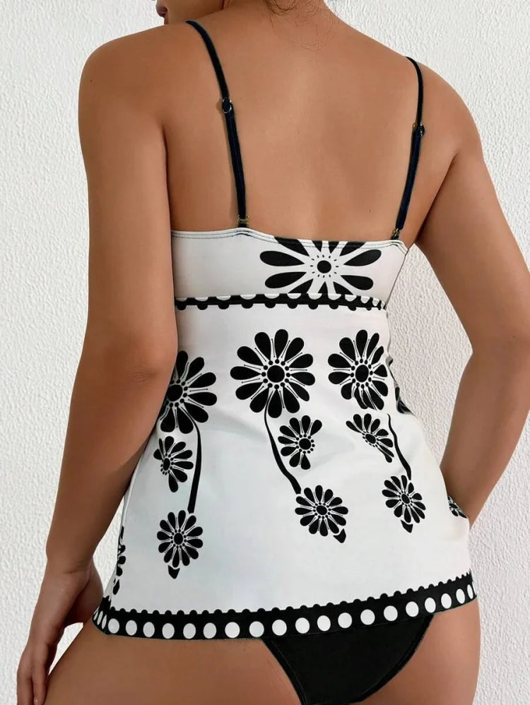 Daisy | Print Tankini Set with Tummy Coverage