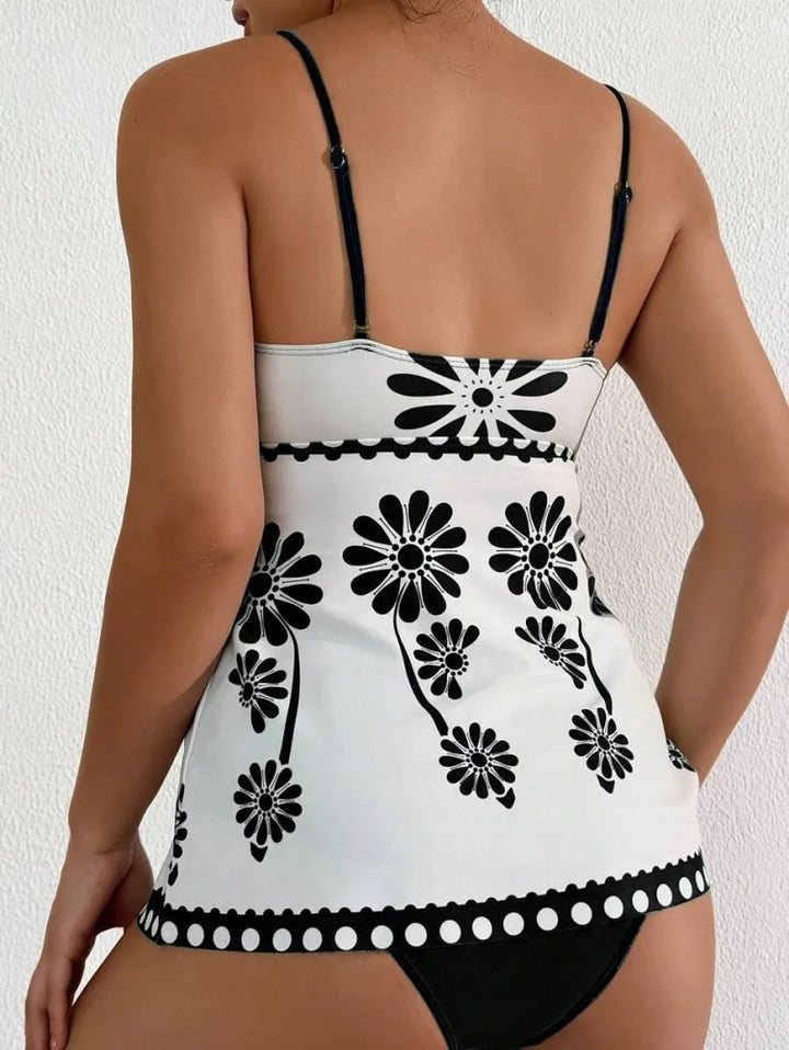 Daisy | Print Tankini Set with Tummy Coverage