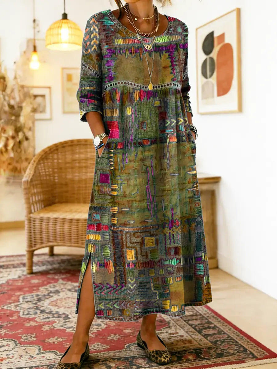 Imogen | Printed Midi Dress