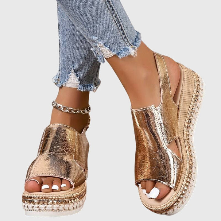 Veronica | Orthopaedic Sandals (Gold)