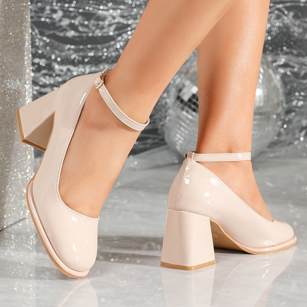 Celeste | Patent Block Heels