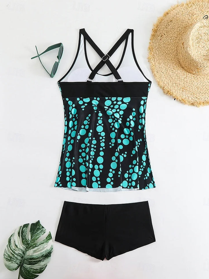 Edith | Bubble print tankini set