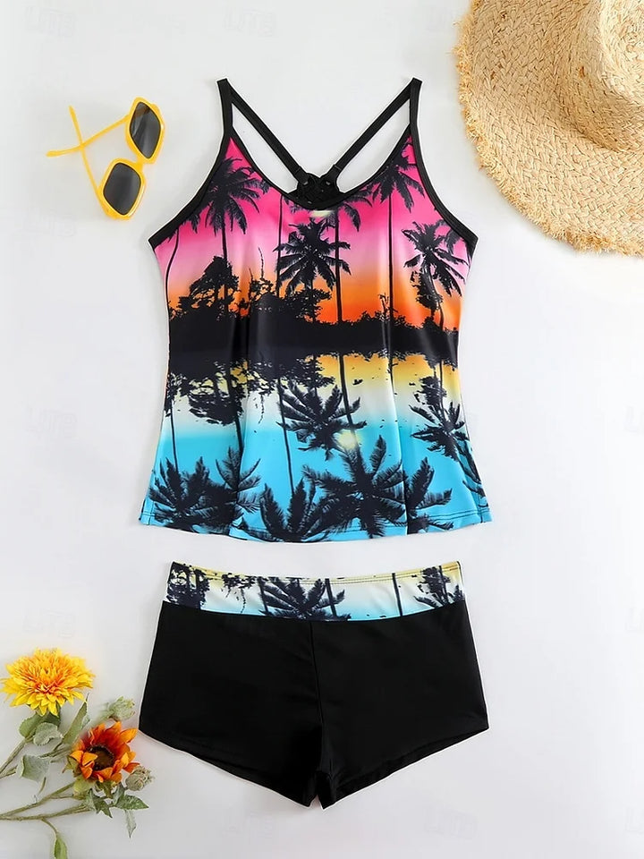 Havana | Tropical Print Tankini Set