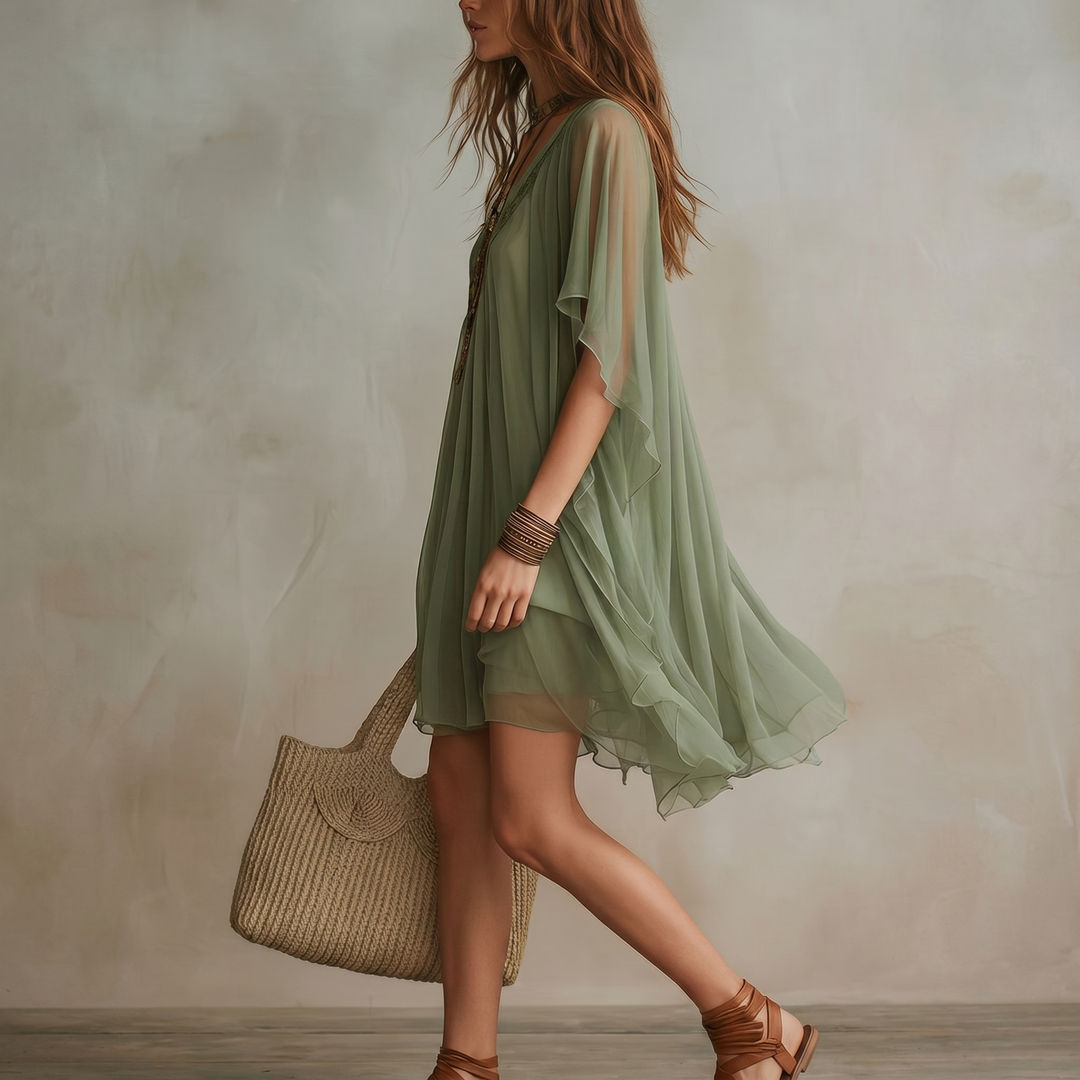 Liora | Green Mini Dress