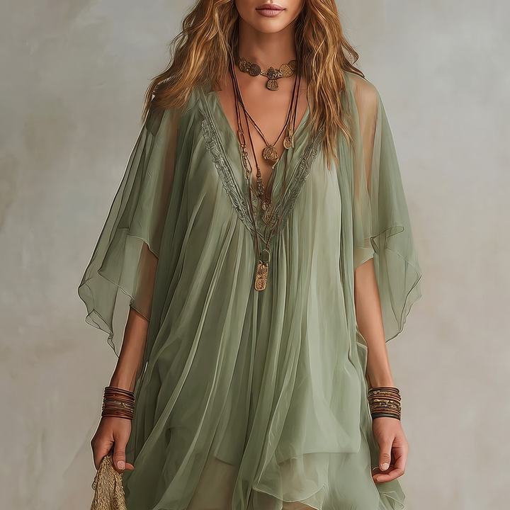 Liora | Green Mini Dress