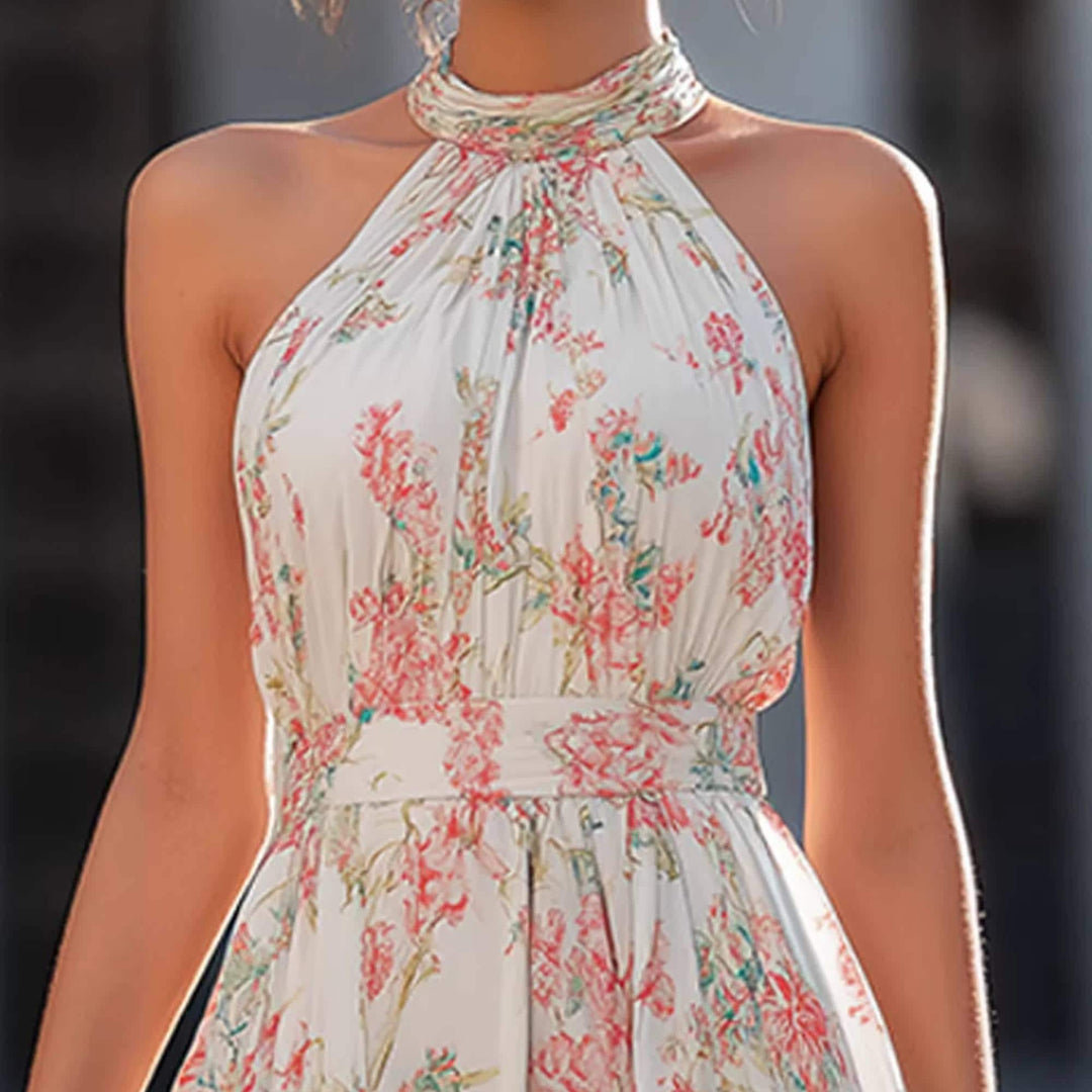 Elowen | Floral Halter Maxi Dress