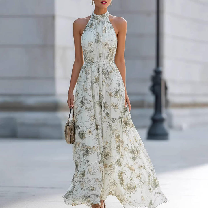 Elowen | Floral Halter Maxi Dress
