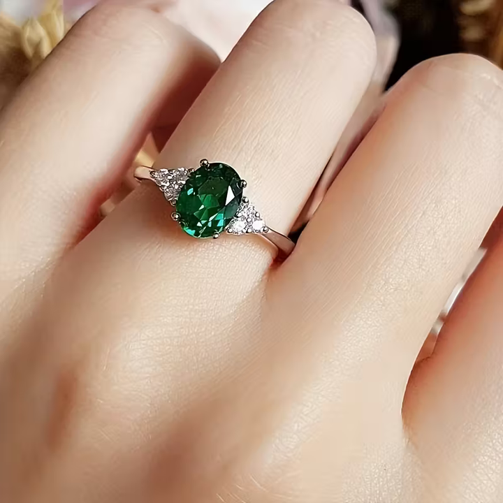 Elinor | Emerald Promise Ring