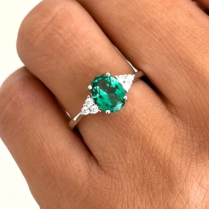 Elinor | Emerald Promise Ring