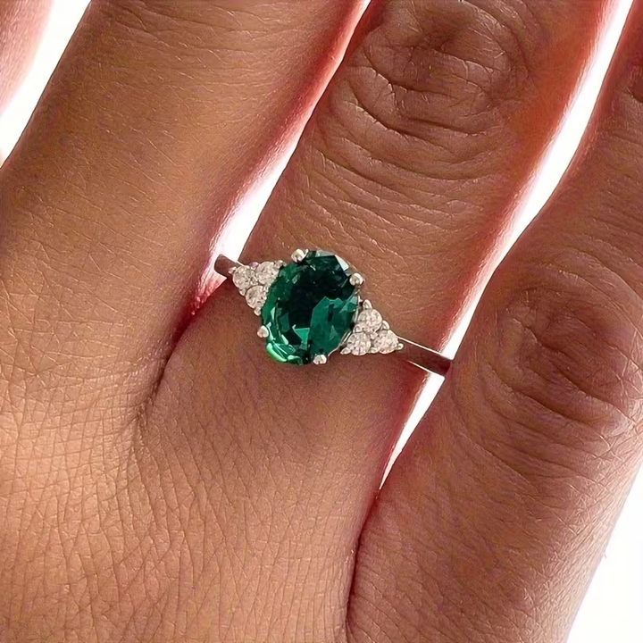Elinor | Emerald Promise Ring