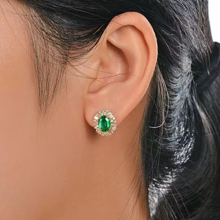 Lexi | Emerald Earrings