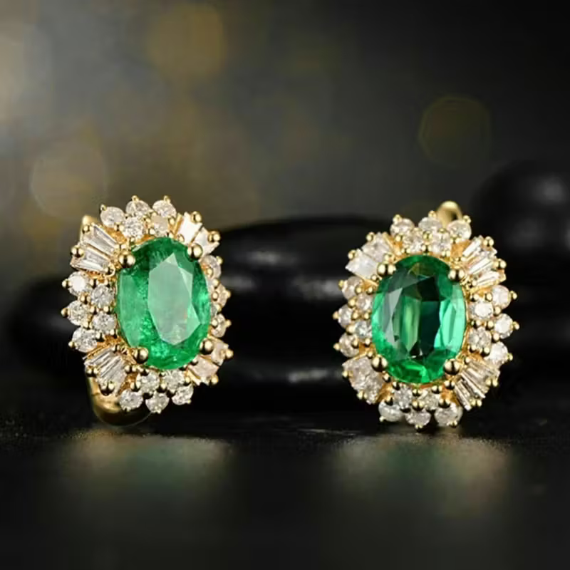 Lexi | Emerald Earrings